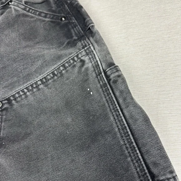Vtg Y2K Carhartt Double Knee Carpenter Pants Womens 8 Relaxed Fit Black 32x29.5 - Picture 4 of 16